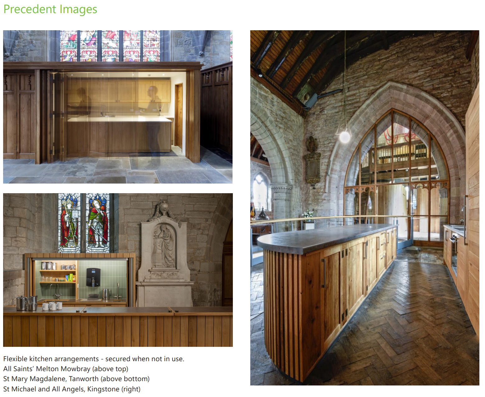 Images of other church's flexible kitchen arrangements